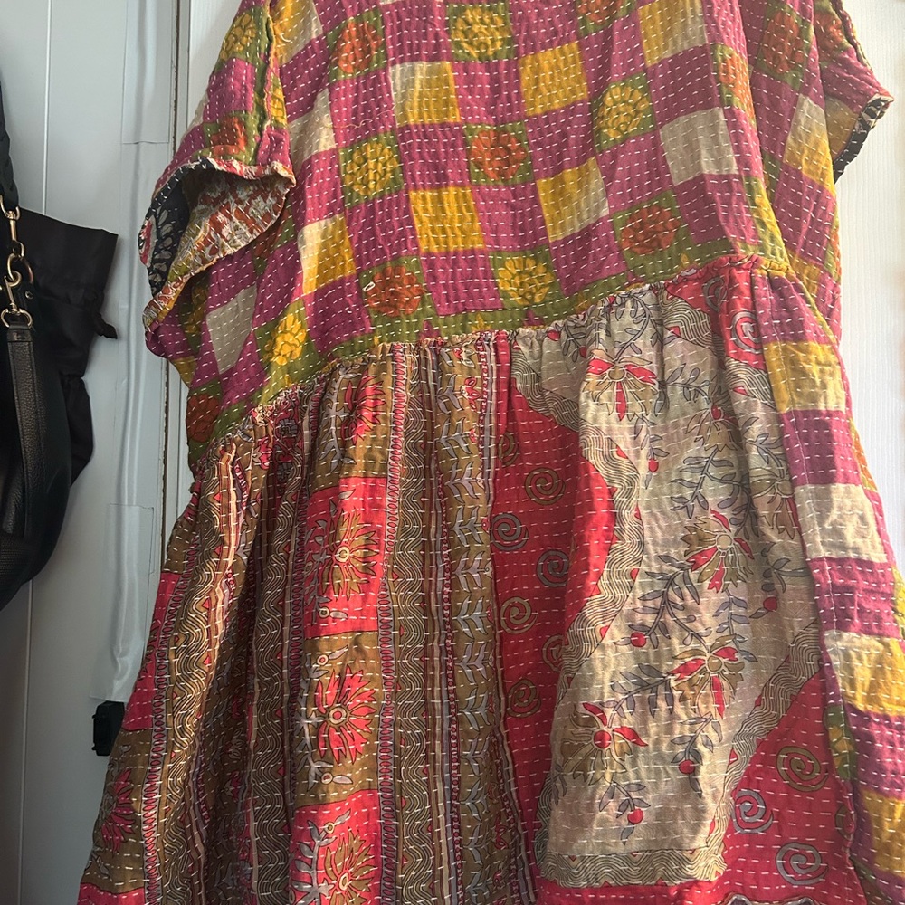 Colorful Patterned Mini Dress - Picture 4 of 5